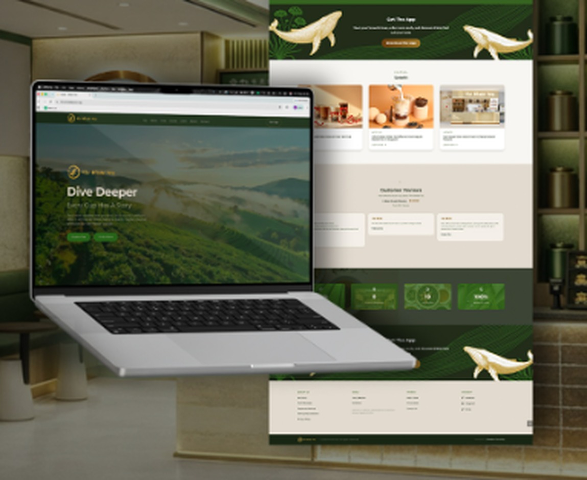 Small business owner reviewing a new website on a laptop